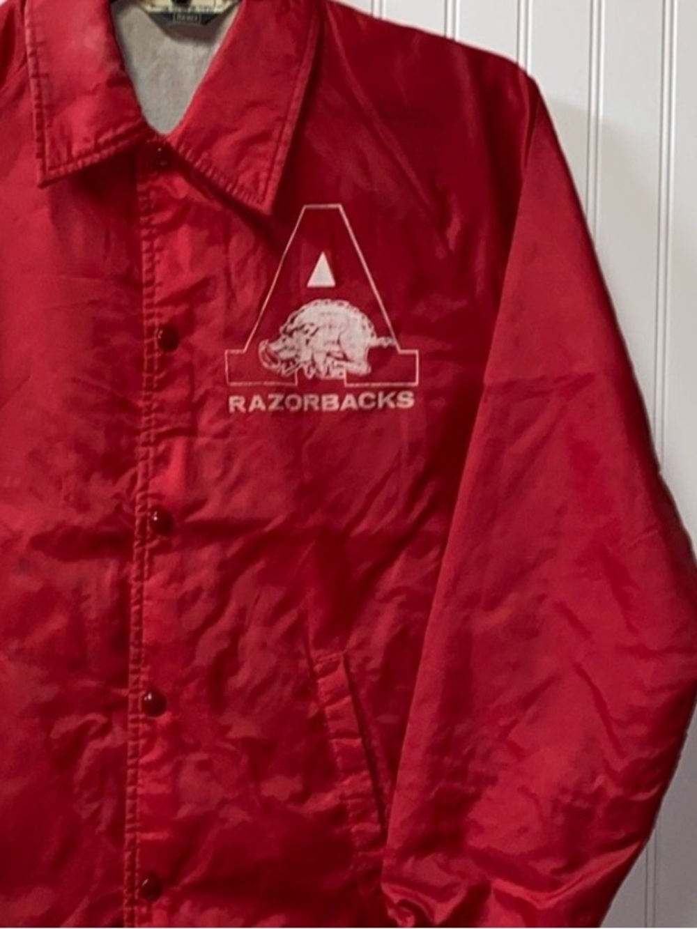 60s Vintage Arkansas Razorbacks Windbreaker Jacket S Go Hogs